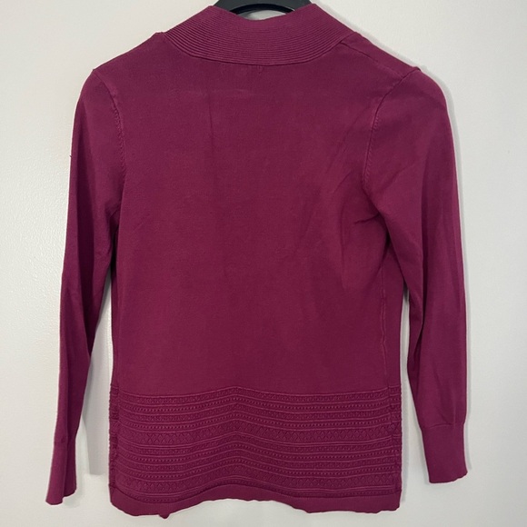 🌺 Lety & Me Magenta Open Front Cardigan Sweater – Size S - Picture 5 of 7